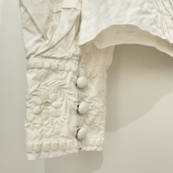 Anthropologie Puff Sleeve Cotton Top - Picture 3 of 5